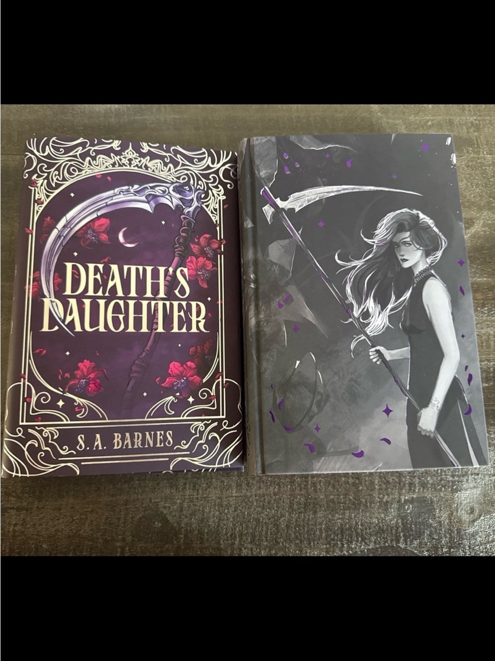 FairyLoot April 2026 Deadly Affairs edition of Death’s Daughter by S.A. Barnes.